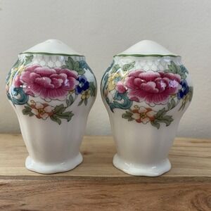 Royal Doulton Floradora Green  Salt and Pepper Shakers